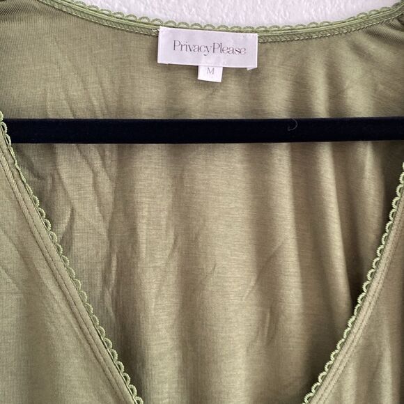 Revolve Privacy Please Piper Mini Dress in Olive Green - Picture 4 of 7